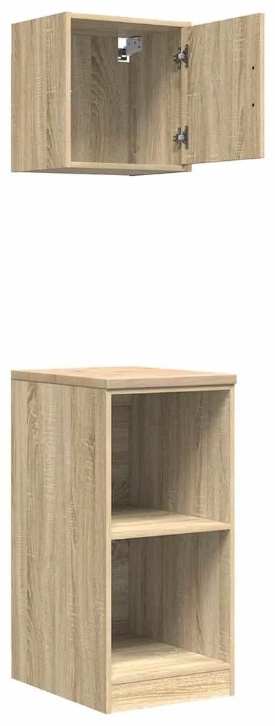 Armários de garagem 2pcs derivados de madeira carvalho sonoma
