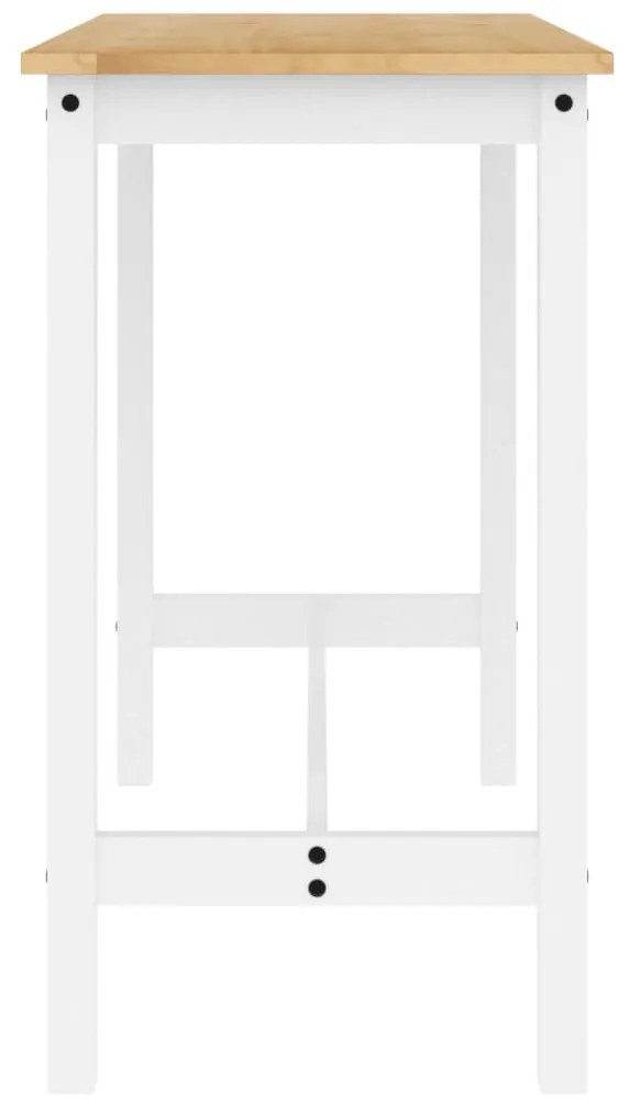 5 pcs conjunto de bar pinho maciço branco