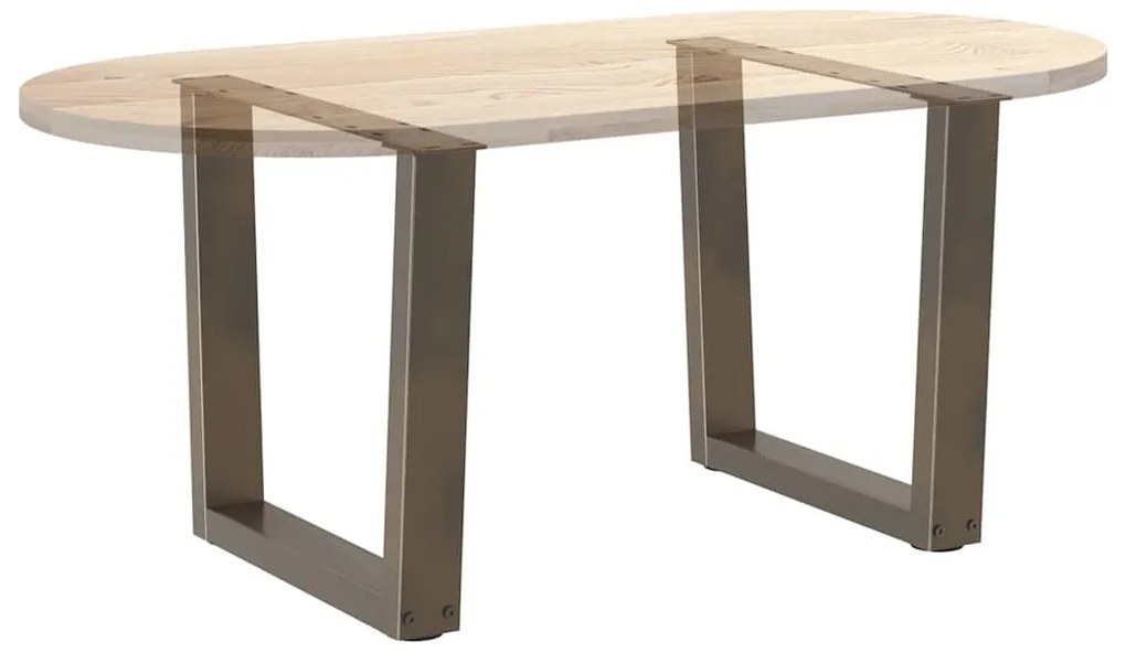 Pés para mesa de centro em formato de V, 2 peças, aço natural, 60x(42-