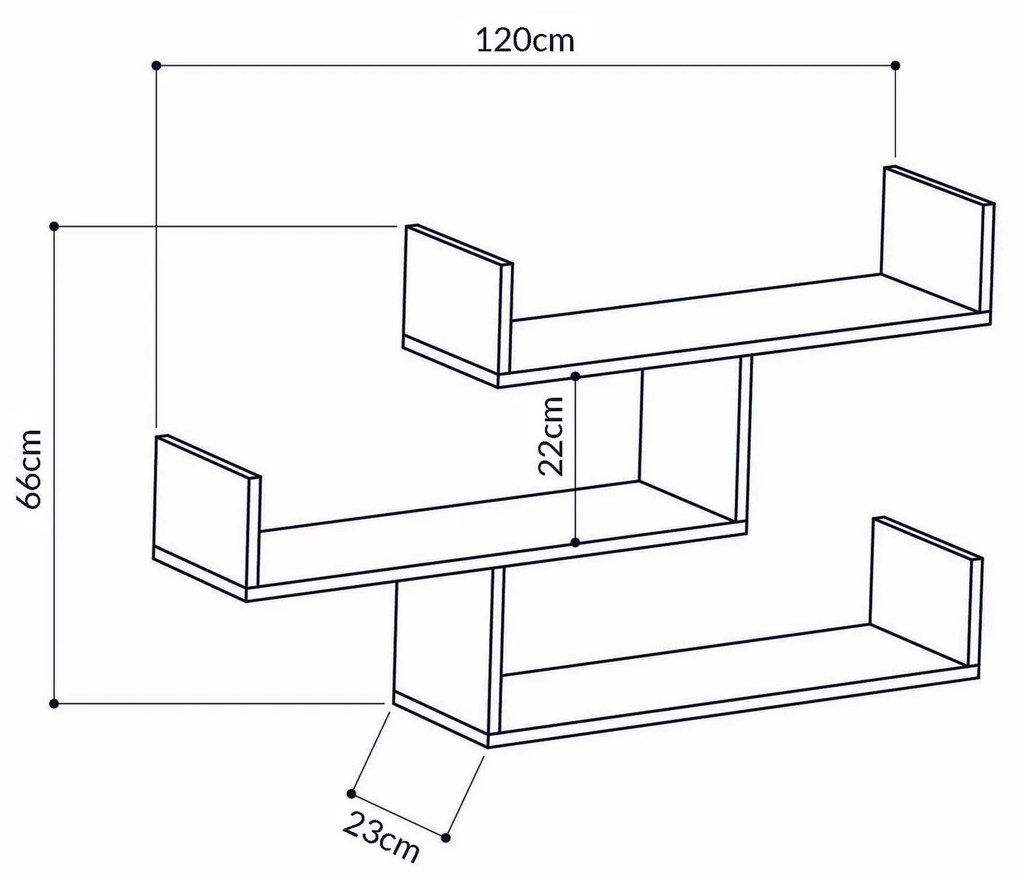 Estante City – Nogueira – 64,6 cm x 170 cm x 24,2 cm
