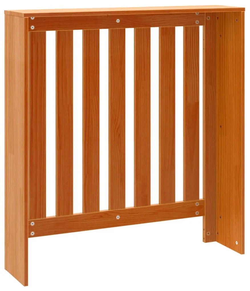 Cobertura de radiador 79,5x19x84 cm pinho maciço castanho cera