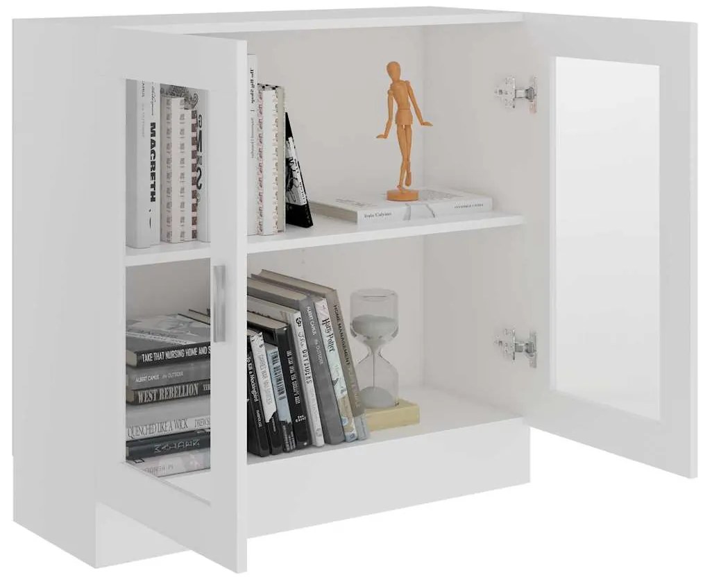 Armário vitrine 82,5x30,5x80 cm derivados de madeira branco