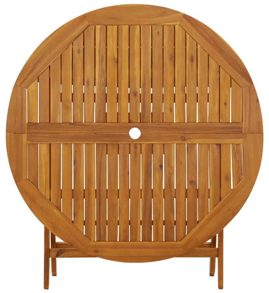 5 pcs conjunto de jantar p/ jardim madeira de acácia maciça