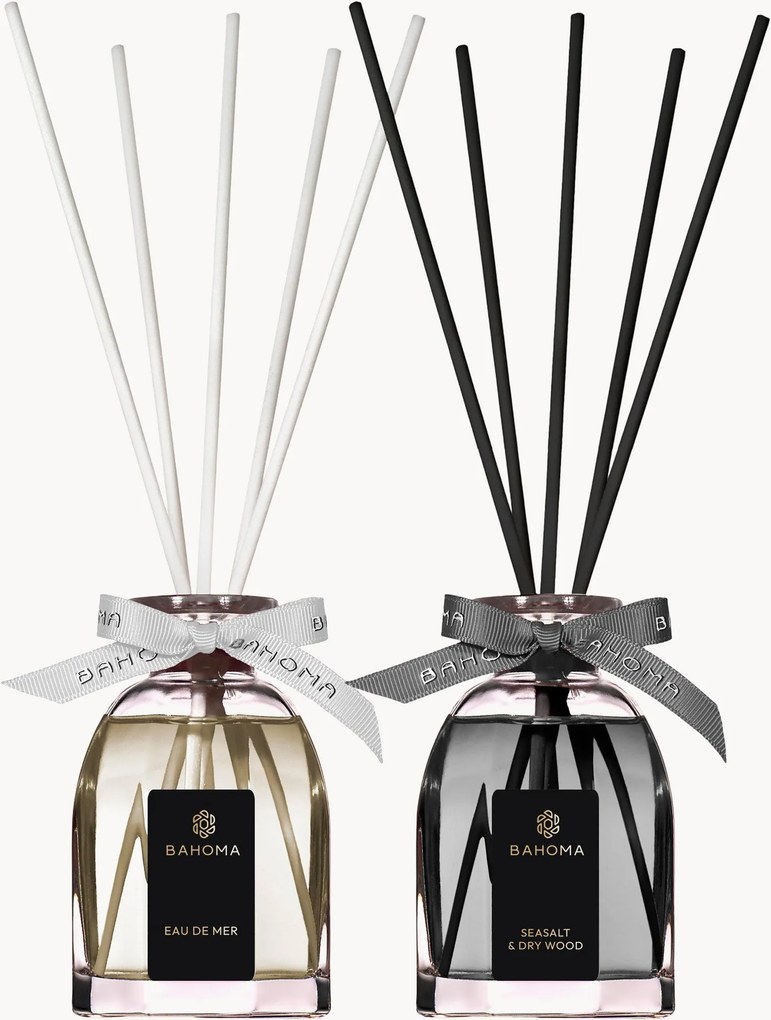 Difusores octogonais em caixa de presente Eau de Mer, Seasalt & Dry Wood, conjunto de 2