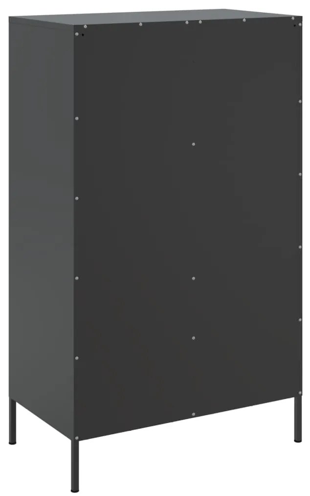 Aparador alto 68x39x113 cm aço preto