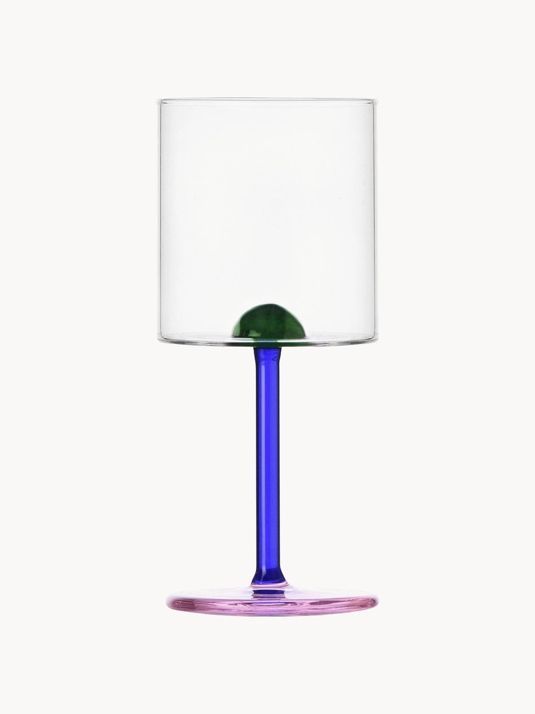 Copo de vinho em vidro borosilicato artesanal Dot