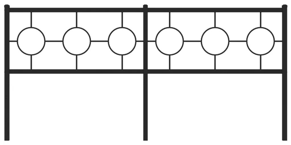 Cabeceira de cama 180 cm metal preto