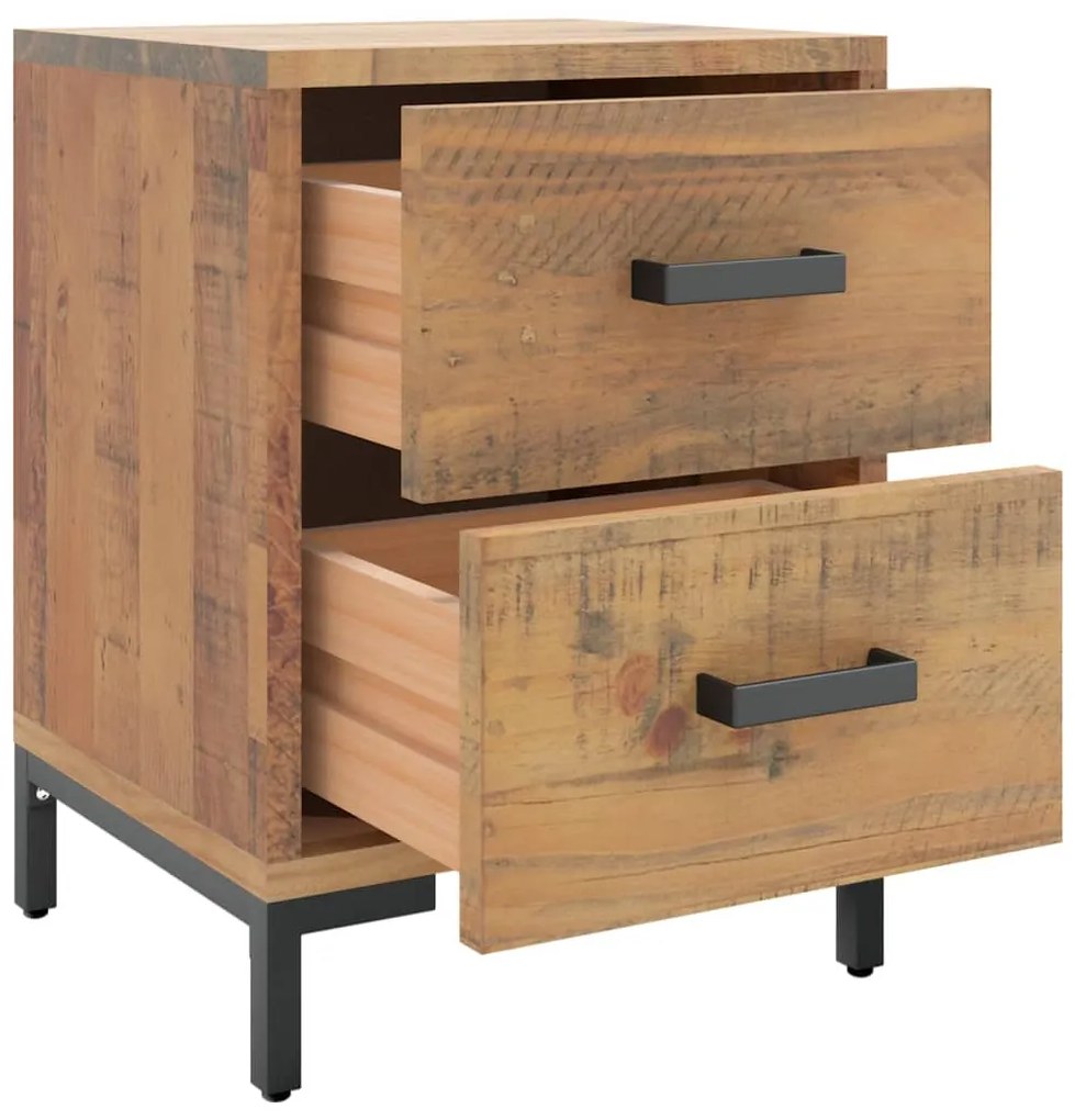 Mesa de cabeceira 36x30x45 cm pinho maciço castanho