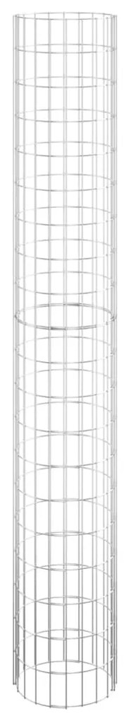Canteiro elevado/cesto gabião circular 3pcs Ø30x200cm aço galv.