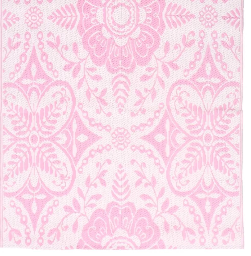 Tapete de exterior 120x180 cm ARAKIL PP cor-de-rosa
