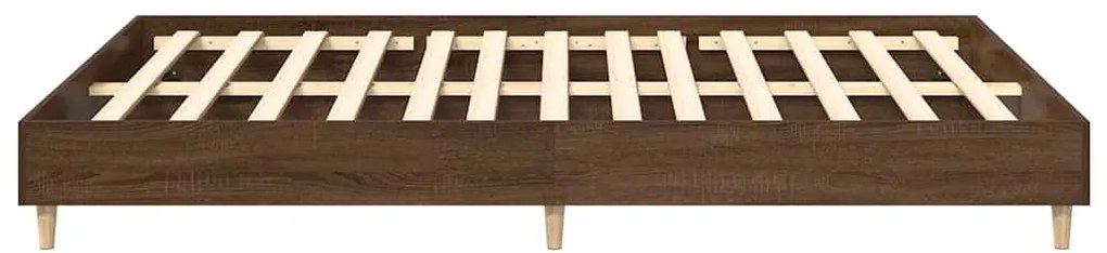 Estrutura cama sem colchão 140x200 cm carvalho castanho