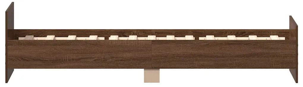 Estrutura cama s/ colchão derivados madeira carvalho castanho