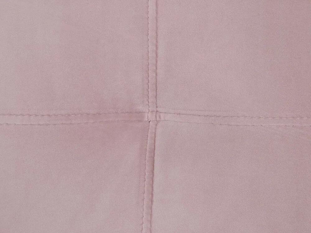 Sofá-cama em veludo rosa VISNES Beliani