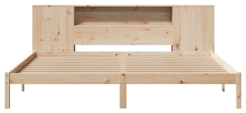 Cama com estante sem colchão 200x200 cm pinho maciço