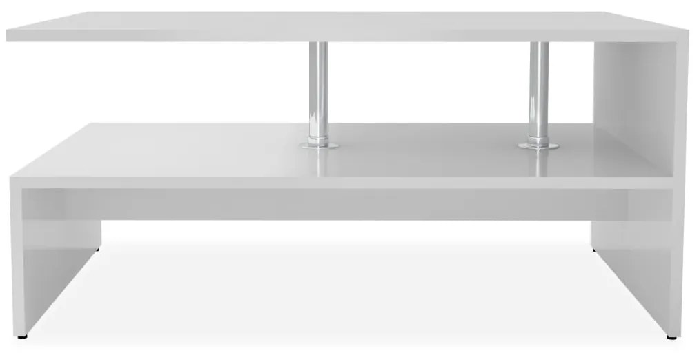 Mesa de centro derivados de madeira 90x59x42 cm branco