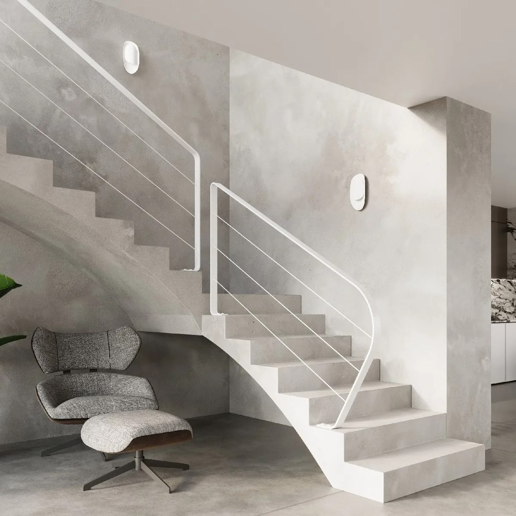 Aplique Candeeiro de parede Aço TEAR Branco