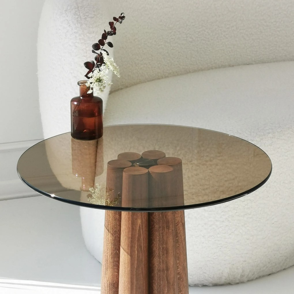 Mesa de Centro Thales – Bronze Walnut – 50 cm x 50 cm x 50 cm
