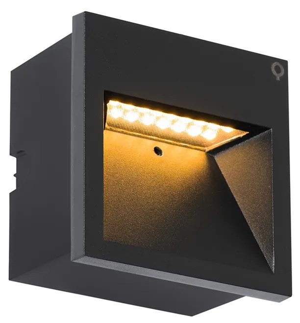 Candeeiro de parede moderno preto com LED - Gem 2