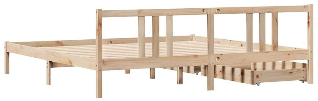 Cama sem colchão 180x200 cm madeira de pinho maciça