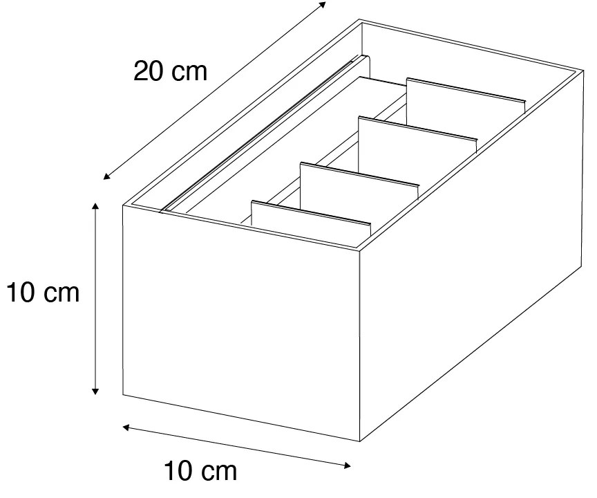 Candeeiro de Parede Exterior Preto c/ LED Integrado 4 Luzes IP54 - Edwin