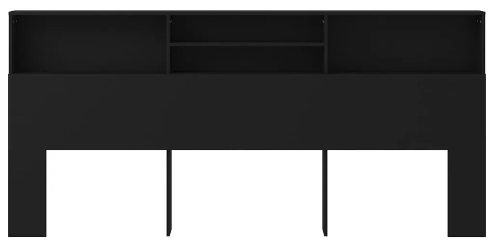 Armário de cabeceira 220x19x103,5 cm preto