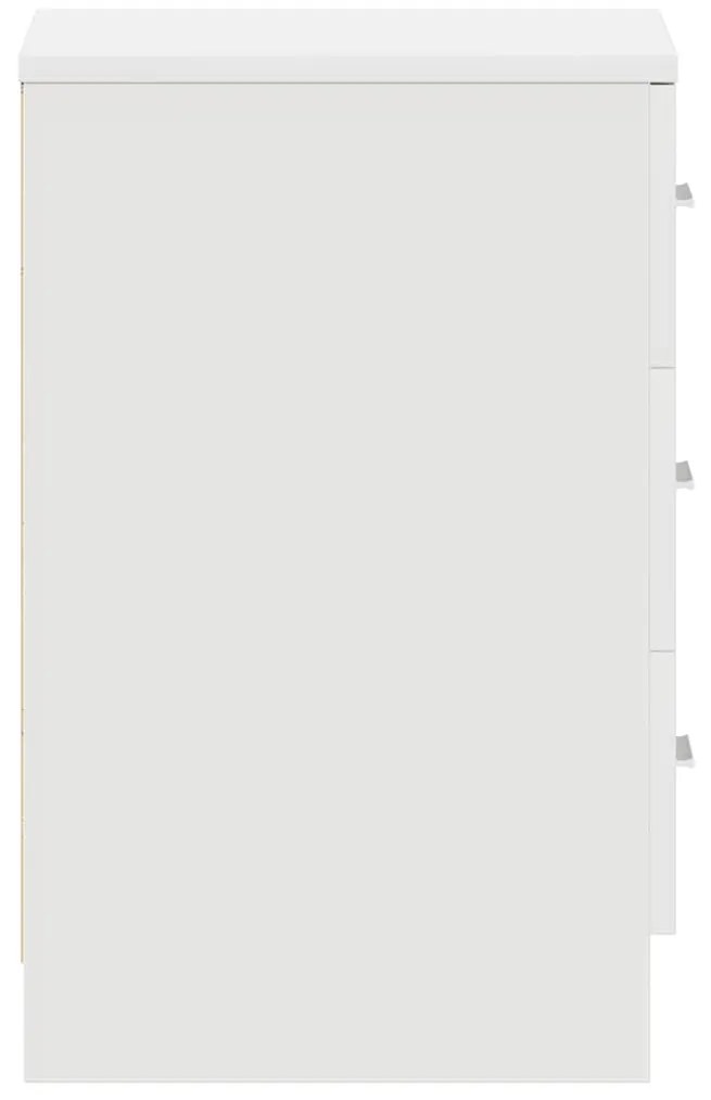 Mesa de cabeceira 38x35x56 cm derivados de madeira branco