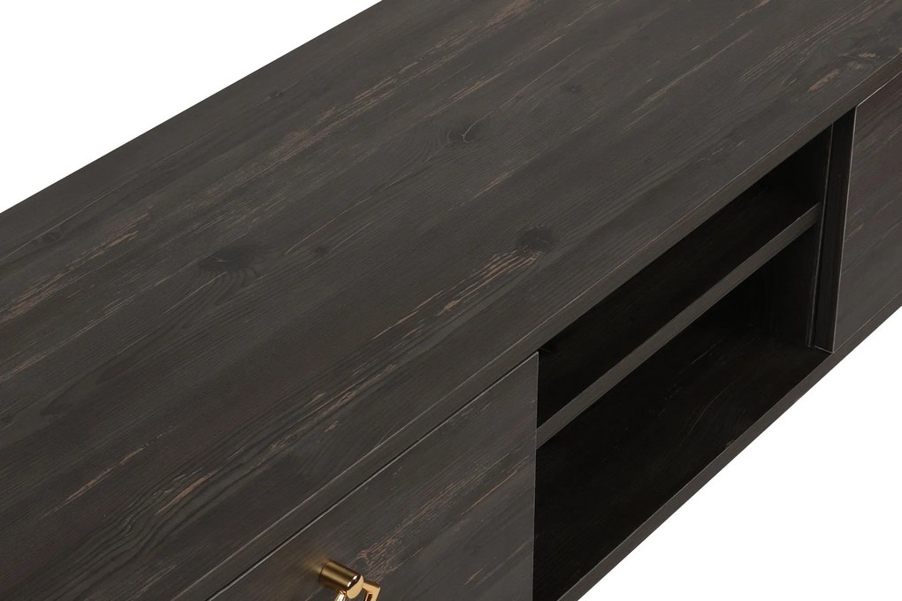 Móvel TV Posh – Castanho Escuro – 143x47x40 cm