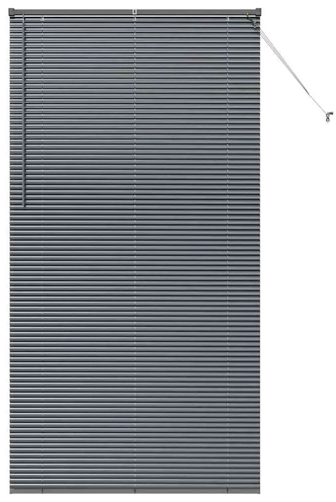 Persiana de Janela Cinzento-escuro 120 x 220 cm Alumínio
