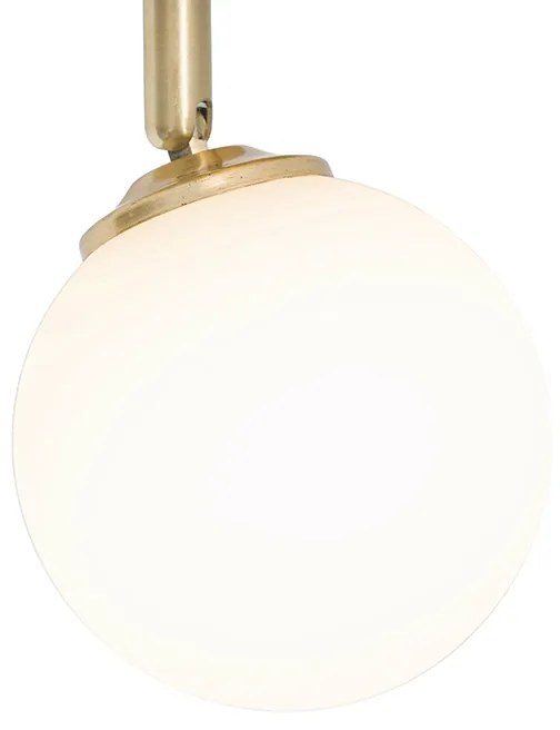 Projetores modernos dourados com vidro opalino com interruptor - Athens