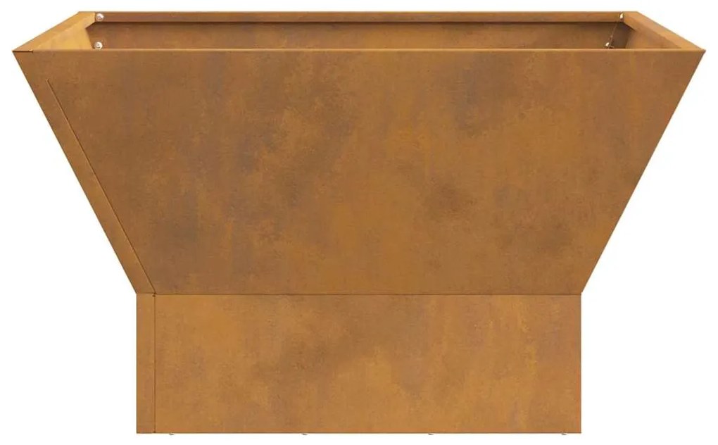 Fogueira Quadrada Castanha 60x60x35 cm de Aço Envelhecido