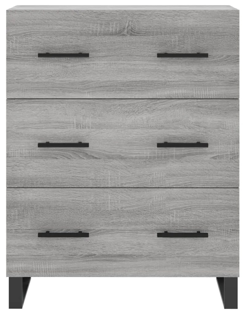 Aparador 69,5x34x90 cm derivados de madeira cinzento sonoma