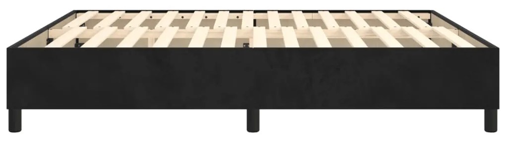 Estrutura de cama sem colchão 200x200 cm veludo preto