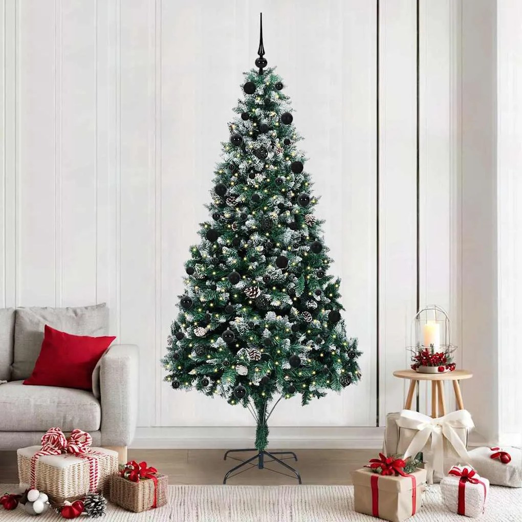 vidaXL Árvore de Natal Artificial Verde 210 cm PVC, Aço e Plástico