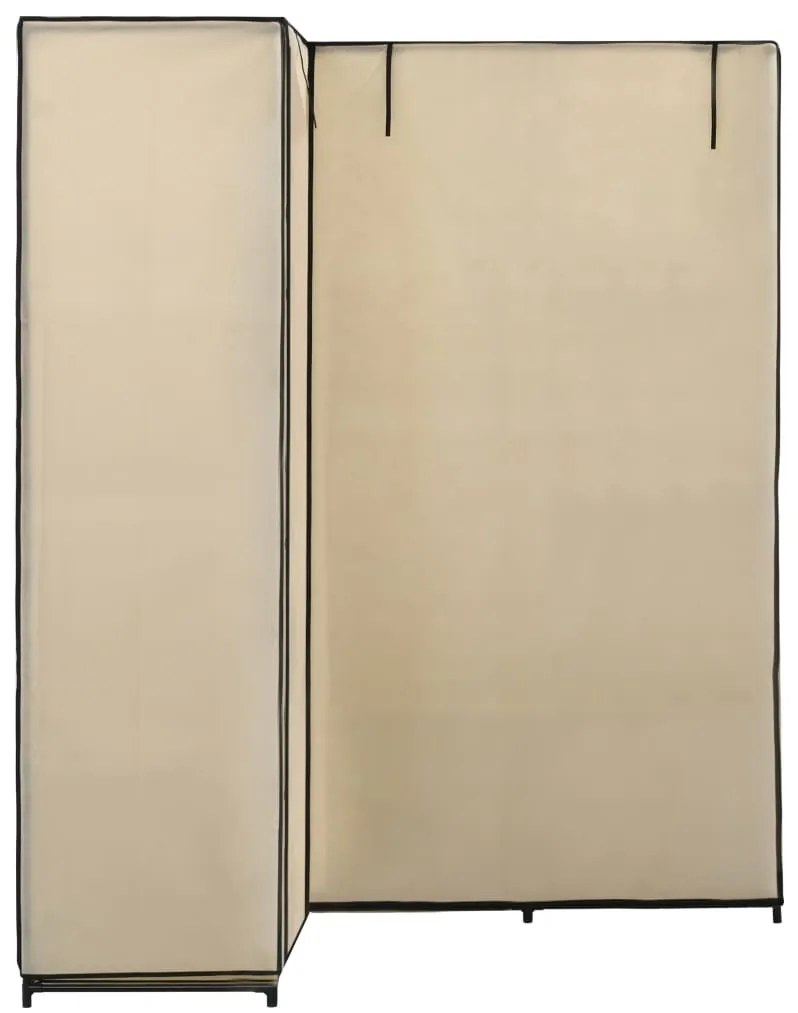 Roupeiro de canto 130x87x169 cm creme
