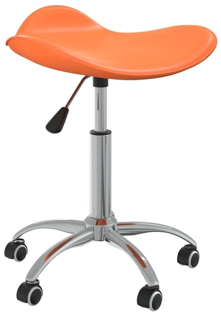Cadeira de escritório couro artificial laranja
