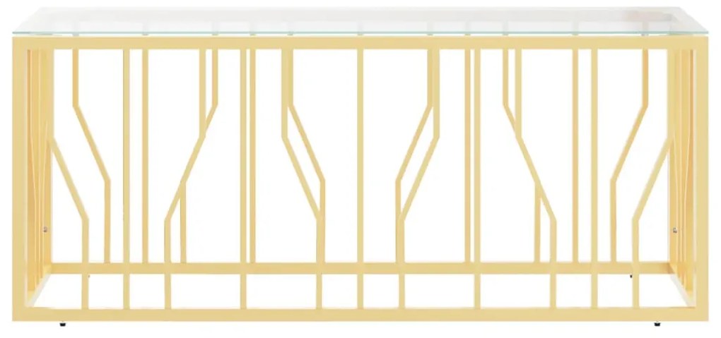 Mesa de centro 110x45x45 cm aço inoxidável e vidro
