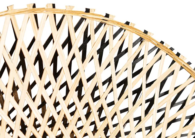 Candeeiro de parede oriental bambu 50 cm com ficha - Rina Oriental