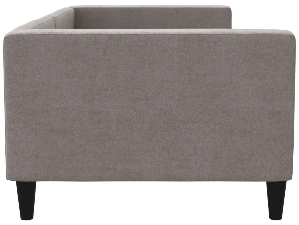 Sofá-cama 90x200 cm tecido cinzento-acastanhado