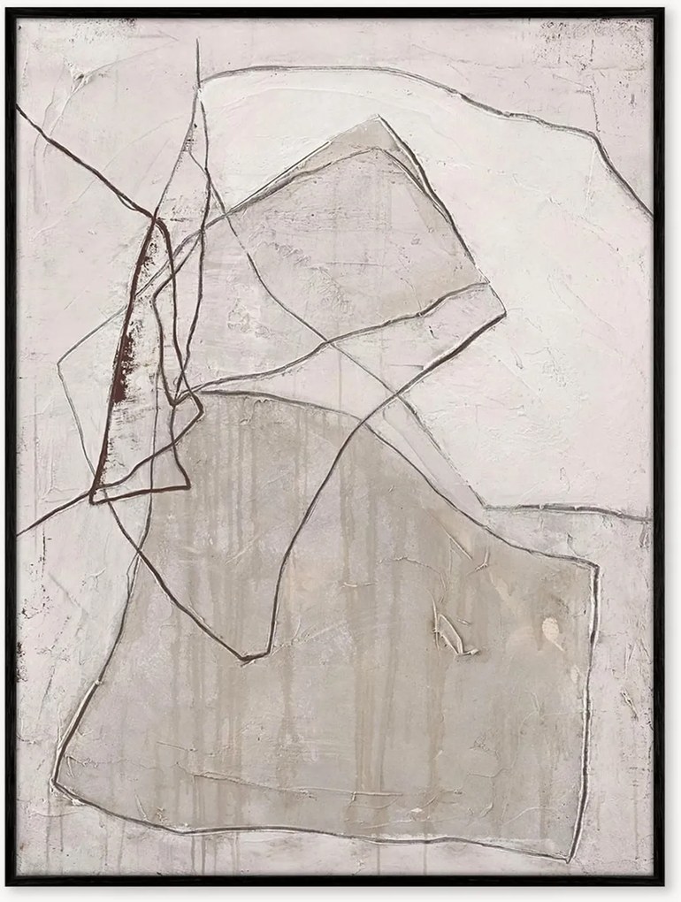 Quadro em tela pintado à mão com moldura Cover