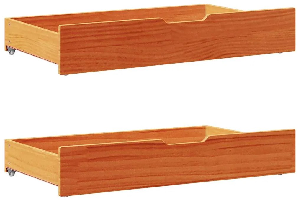 Cama sem colchão 140x190 cm pinho maciço castanho-mel
