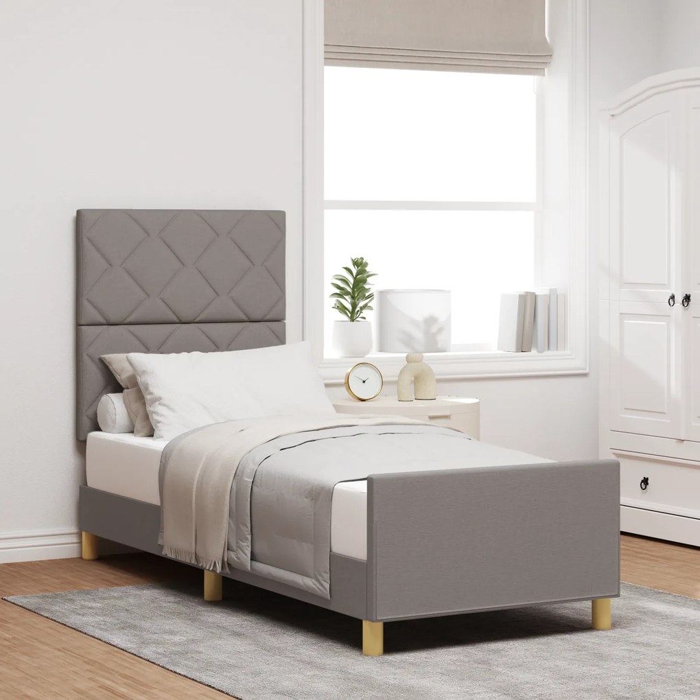Cama vidaXL Taupe 80x200 cm em Tecido