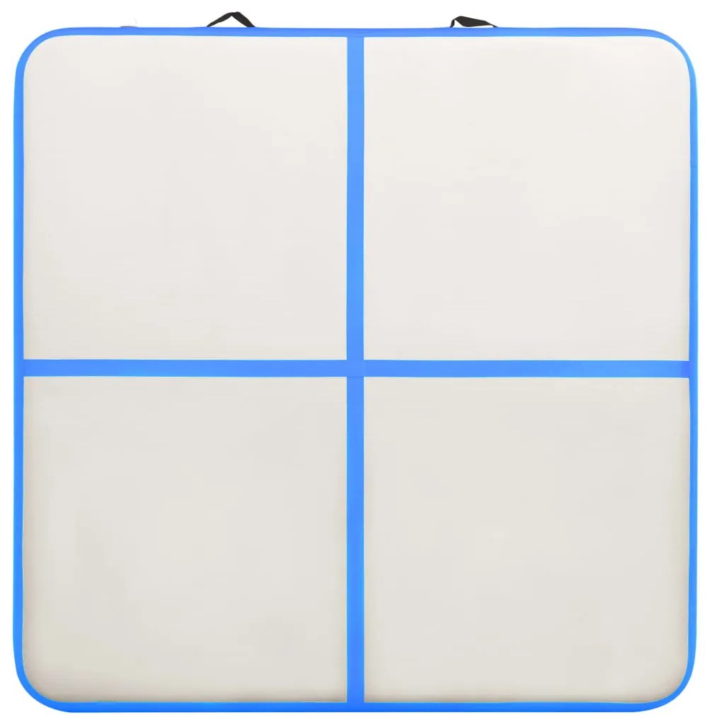 Colchão de ginástica insuflável c/ bomba 200x200x20 cm PVC azul