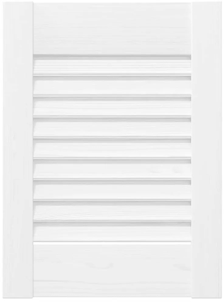 Portas de armário 4 pcs design de persiana 39,5x29,5 cm branco