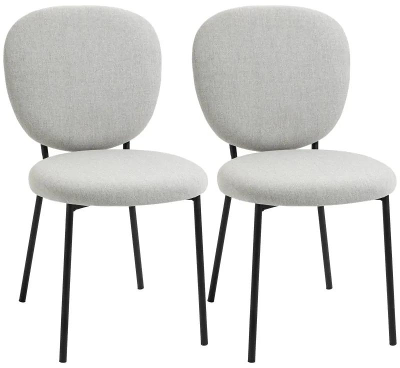 Conjunto de 2 Cadeiras Loyd - Cinzento - Design Minimalista