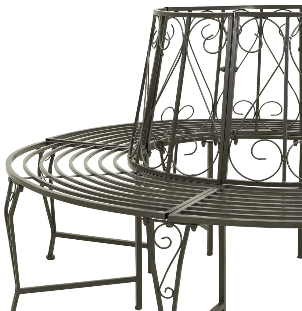 Banco de jardim para árvore 160 cm aço