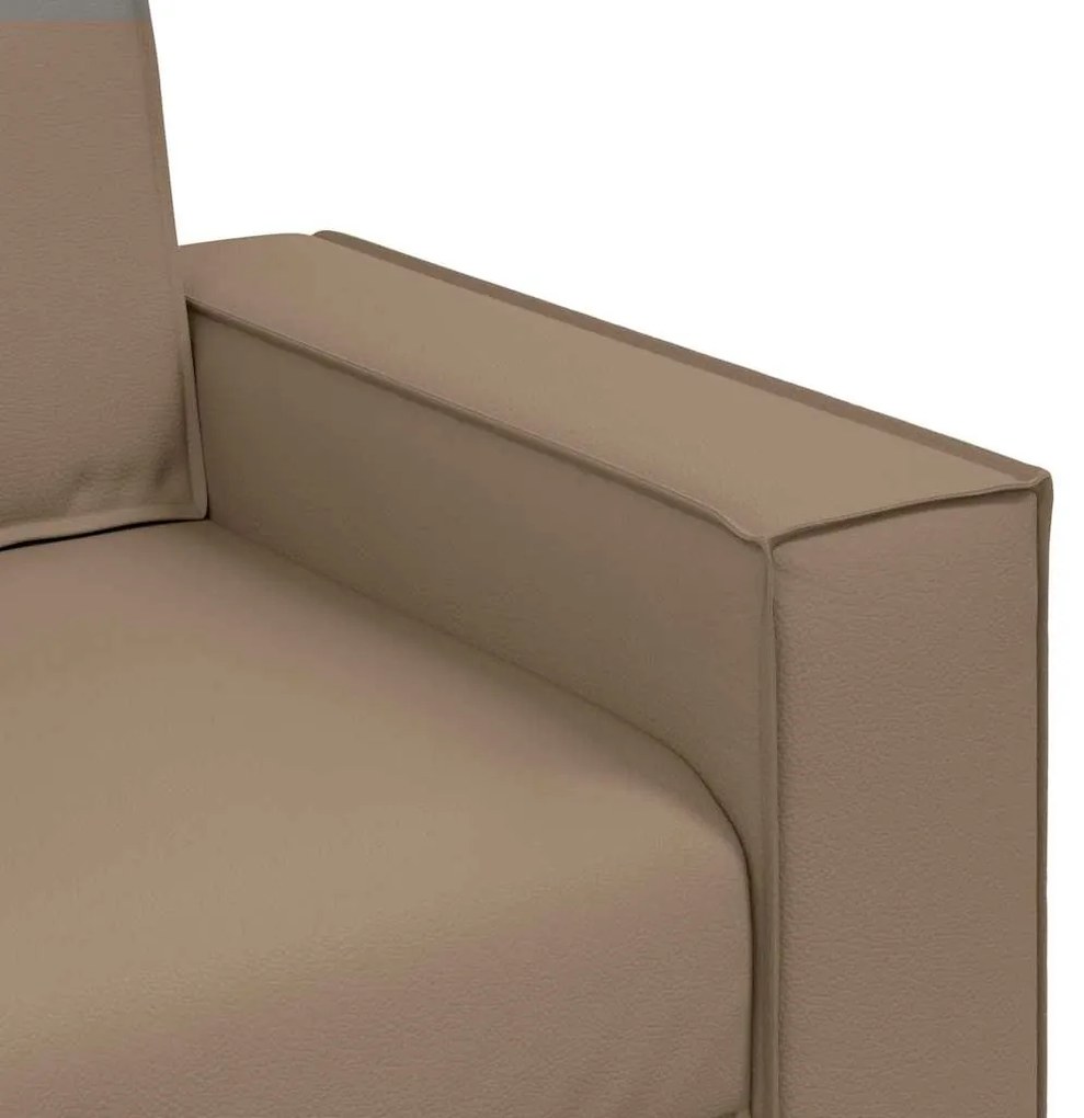 Sofá Loveseat vidaXL Cappuccino 140 cm em Couro Sintético