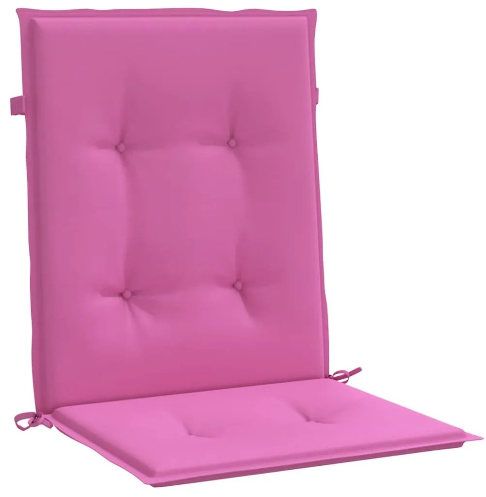 Almofadões p/ cadeira de encosto baixo 2 pcs tecido rosa