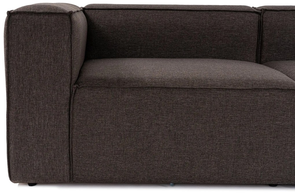 Sofá de Canto Fora – Castanho Escuro – 296 cm x 66 cm x 185 cm