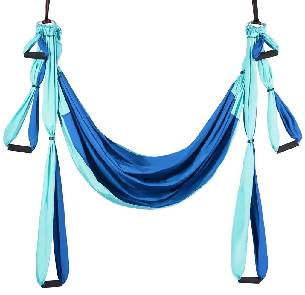 Rede Yoga Swing para Exercícios de Inversão Trapézio Azul