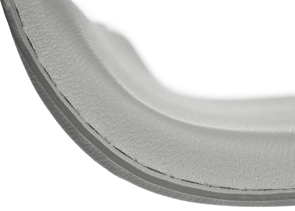 Banco de bar DYN em couro sintético 38 x 65-85 x 41 cm Cinzento